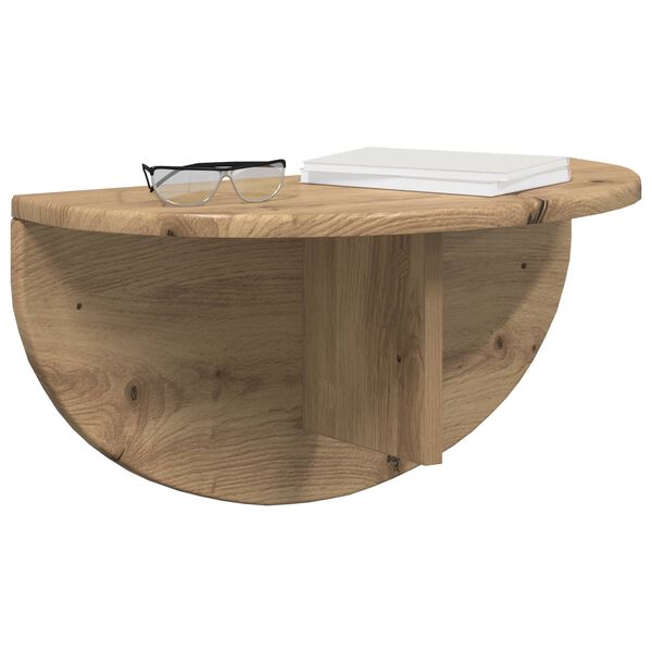 vidaXL &Eacute;tag&egrave;re Murale 2 pcs Ch&ecirc;ne artisanal 48 x 24 x 24 cm