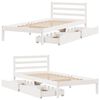 vidaXL Cadre de lit sans matelas blanc 90x200 cm bois de pin massif