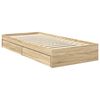 vidaXL Lit de Rangement Ch&ecirc;ne Sonoma 90 x 190 cm Bois d'ing&eacute;nierie