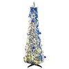 vidaXL Sapin de No&euml;l artificiel avec 100 LED Blanc 150 cm PVC