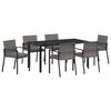 vidaXL Ensemble de salle &agrave; manger pour jardin 7 pc Gris