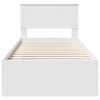 vidaXL Cadre de lit Blanc 90 x 200 cm Bois d'ing&eacute;nierie