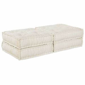 vidaXL Unit&eacute; de canap&eacute; modulaire 2 pc Tissu Cr&egrave;me 140 x 70 x 36 cm