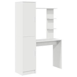 vidaXL Bureau 2 pcs Blanc