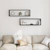 vidaXL &Eacute;tag&egrave;res murales cube 2 pcs ch&ecirc;ne noir 100x15x30 cm bois