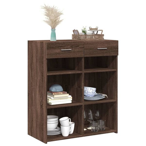 vidaXL Buffet ch&ecirc;ne marron 80x42,5x93 cm bois d'ing&eacute;nierie
