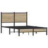 vidaXL Cadre de lit en m&eacute;tal sans matelas ch&ecirc;ne sonoma 120x190 cm