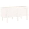vidaXL Lit sur&eacute;lev&eacute; de jardin blanc 121x50x57 cm bois de pin massif