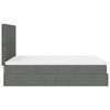 VidaXL Cadre de lit ottoman avec matelas gris fonc&eacute; 140x200 cm tissu