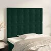 vidaXL T&ecirc;te de lit Vert fonc&eacute; 90x5x118/128 cm Velours