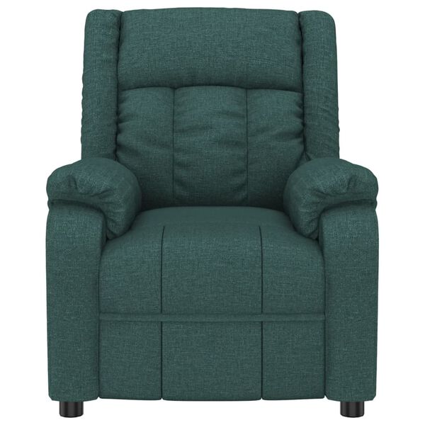 vidaXL Fauteuil de massage Vert fonc&eacute; Tissu