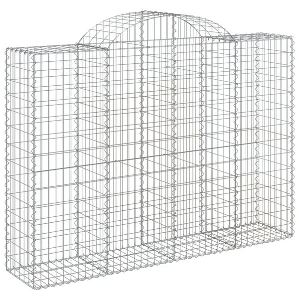 vidaXL Paniers à gabions arqués 18 pcs 200x50x140/160 cm Fer galvanisé
