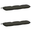 vidaXL Coussins de Banc VIANEN 2 pc 100 % polyester Anthracite