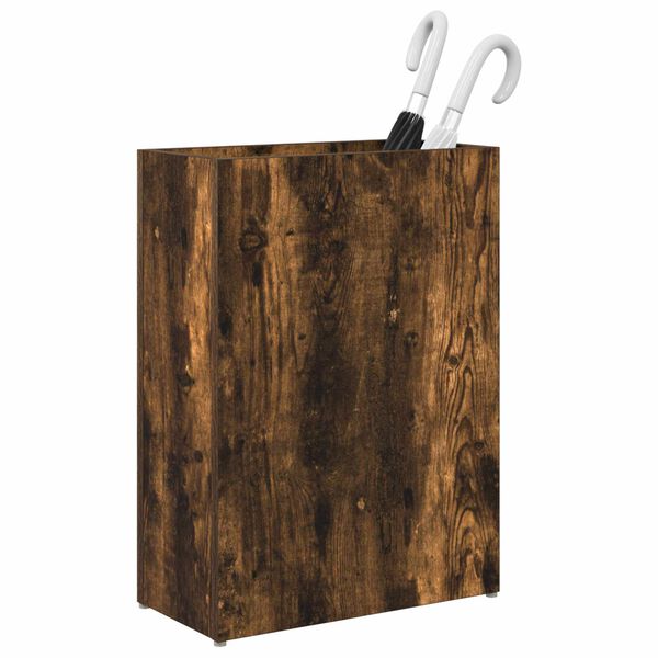vidaXL Porte-parapluie Ch&ecirc;ne fum&eacute; 40 x 20 x 55,5 cm Bois d'ing&eacute;nierie