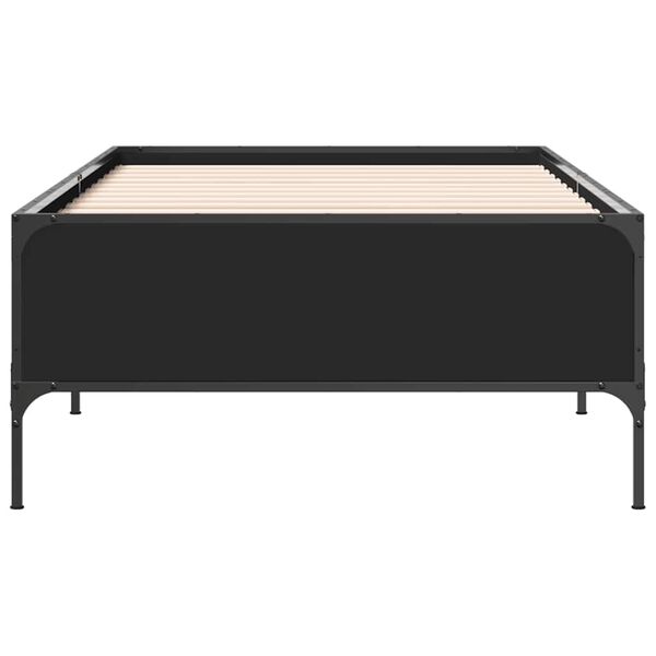 vidaXL Cadre de lit sans matelas noir 90x200 cm