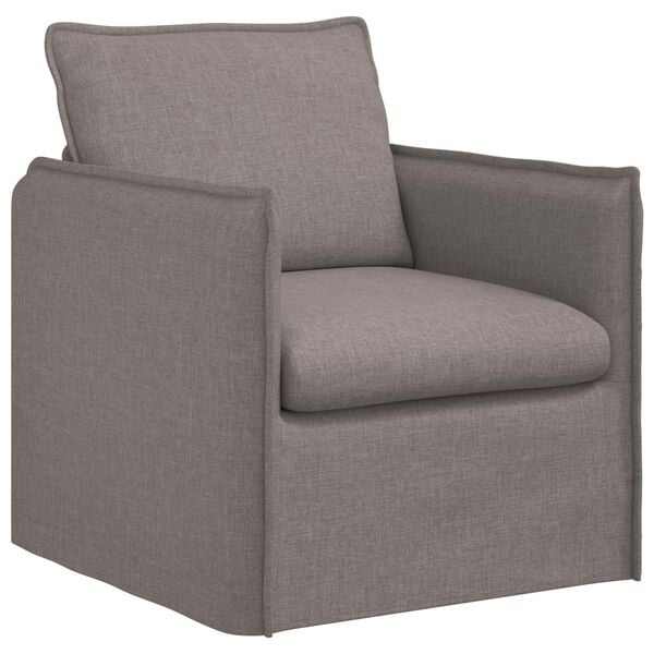 vidaXL Canap&eacute; 2 pcs Taupe 196 x 82 x 85 cm tissu