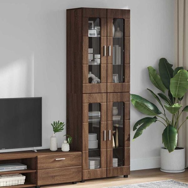vidaXL Haut Armoire avec &eacute;tag&egrave;re FLORIN Ch&ecirc;ne brun 60 x 35 x 182 cm