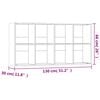 vidaXL Bibliothèque/Buffet Chêne sonoma 66x30x130 cm Bois d’ingénierie