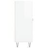 vidaXL Buffet Blanc brillant 69,5x34x90 cm Bois d'ingénierie