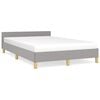 vidaXL Cadre de lit sans matelas gris clair 120x200 cm tissu