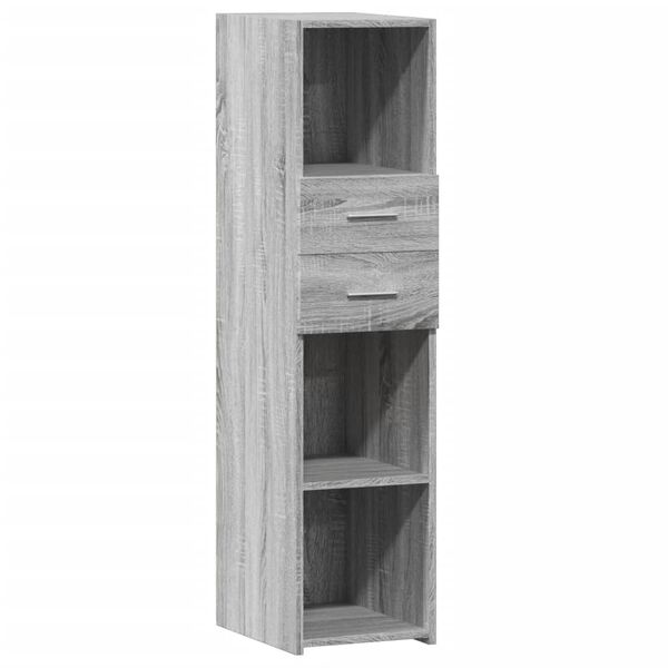 vidaXL Buffet haut sonoma gris 30x42,5x124 cm bois d'ing&eacute;nierie