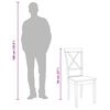 vidaXL Chaises à manger 2 pcs blanc bois massif caoutchouc