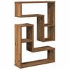vidaXL &Eacute;tag&egrave;res cube murales 2 pcs vieux bois 50x15x50 cm