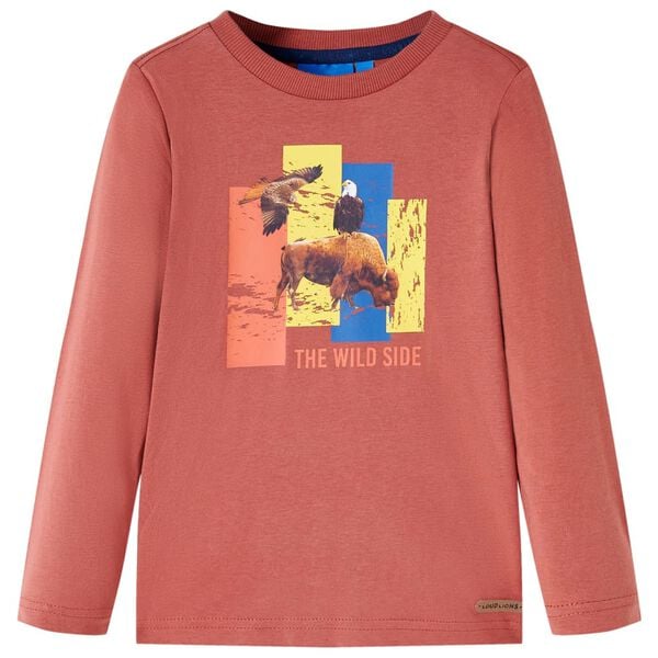 T-shirt enfants à manches longues henné 104