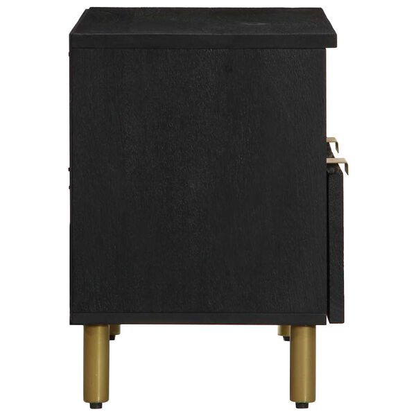 vidaXL Meuble TV noir 70x33x46 cm bois d'ing&eacute;nierie