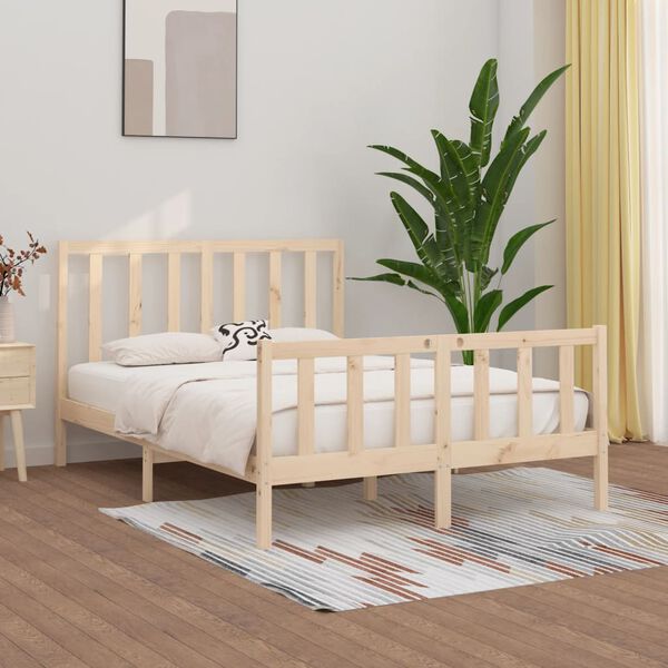 vidaXL Cadre de lit sans matelas 160x200 cm bois massif