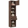 vidaXL Armoire de rangement mince chêne marron 50x42,5x225 cm