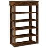 vidaXL &Eacute;tag&egrave;re &agrave; chaussures ch&ecirc;ne fum&eacute; 60x30x98 cm bois d'ing&eacute;nierie