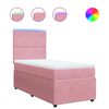 vidaXL Sommier &agrave; lattes de lit avec matelas Rose 90x190 cm Velours