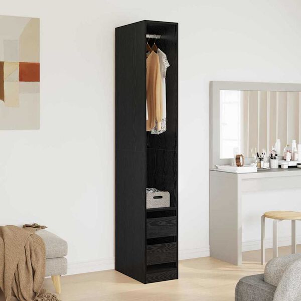 vidaXL Armoire Ch&ecirc;ne noir 50 x 30 x 200 cm Bois d'ing&eacute;nierie