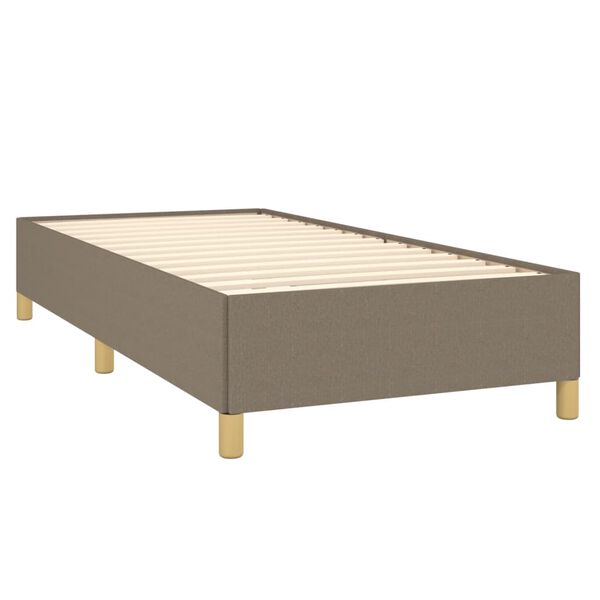 vidaXL Cadre de lit sans matelas taupe 90x190 cm tissu