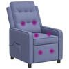 vidaXL Fauteuil de massage inclinable Bleu denim 65 x 93 x 102 cm