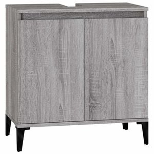 vidaXL Meuble d'&eacute;vier sonoma gris 58x33x60 cm bois d'ing&eacute;nierie