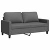 vidaXL Canap&eacute; &agrave; 2 places Gris fonc&eacute; 140 cm Tissu