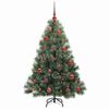 vidaXL Sapin de No&euml;l artificiel avec 150 LED Vert 150 cm PE et PVC