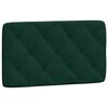 vidaXL Coussin de t&ecirc;te de lit vert fonc&eacute; 90 cm velours