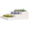 vidaXL Jardinière Blanc 78x78x27 cm Bois massif de pin