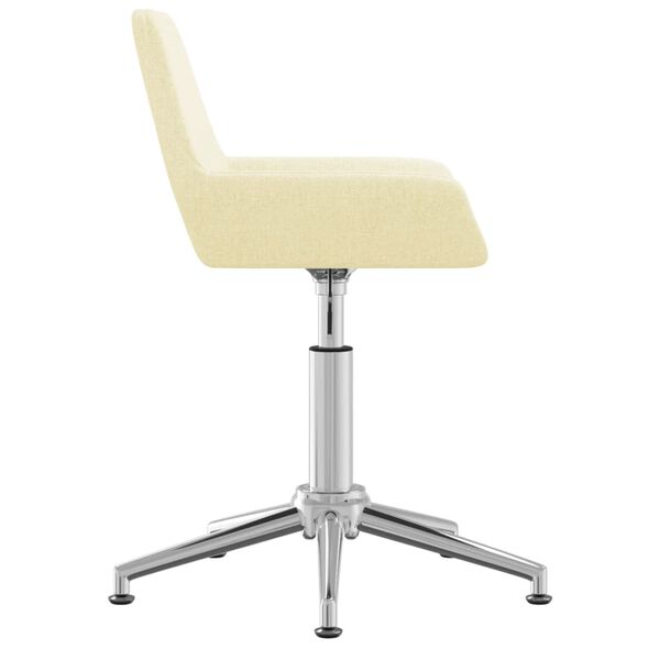 vidaXL Chaise pivotante de bureau Cr&egrave;me Tissu