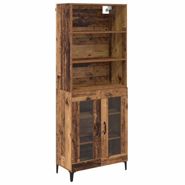 vidaXL Haut Armoire Bois Ancien 69,5 x 34 x 180 cm Bois d'ing&eacute;nierie