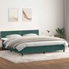 vidaXL Sommier &agrave; lattes de lit et matelas et LED vert fonc&eacute; 200x210cm velours