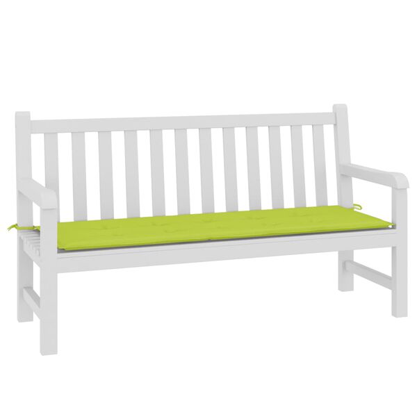 vidaXL Coussin de banc de jardin vert brillant 150x50x3cm tissu oxford