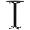 vidaXL Table de bar noir &Oslash;70x110 cm bois d'ing&eacute;nierie et acier