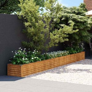 vidaXL Jardini&egrave;re sur&eacute;lev&eacute;e 482 x 50 x 36 cm Acier Corten