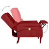 vidaXL Fauteuil de massage inclinable Rouge bordeaux Tissu