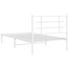 vidaXL Cadre de lit métal sans matelas et tête de lit blanc 100x190 cm