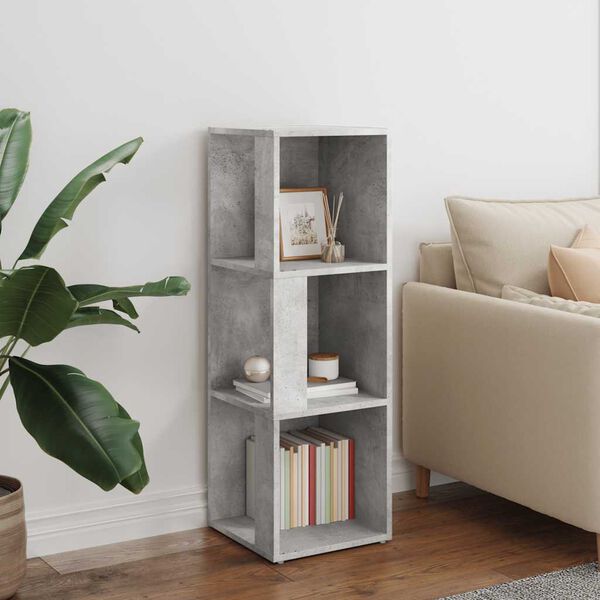 vidaXL Armoire d'angle Gris b&eacute;ton 33x33x100 cm Bois d'ing&eacute;nierie